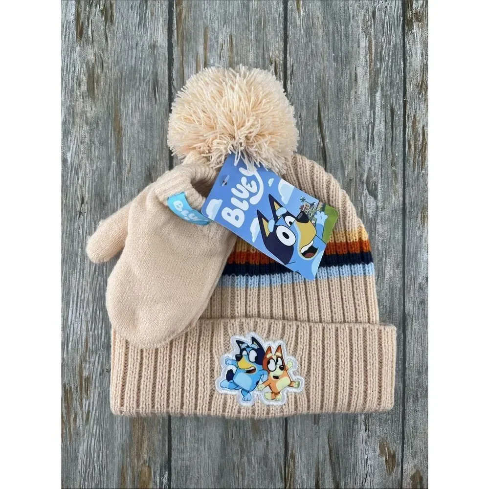Toddler Character Beanie and Mittens, 2-Piece Set Bluey